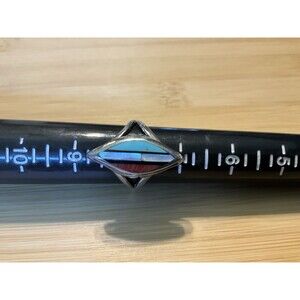 Turquoise MOP Coral Ring Size 8